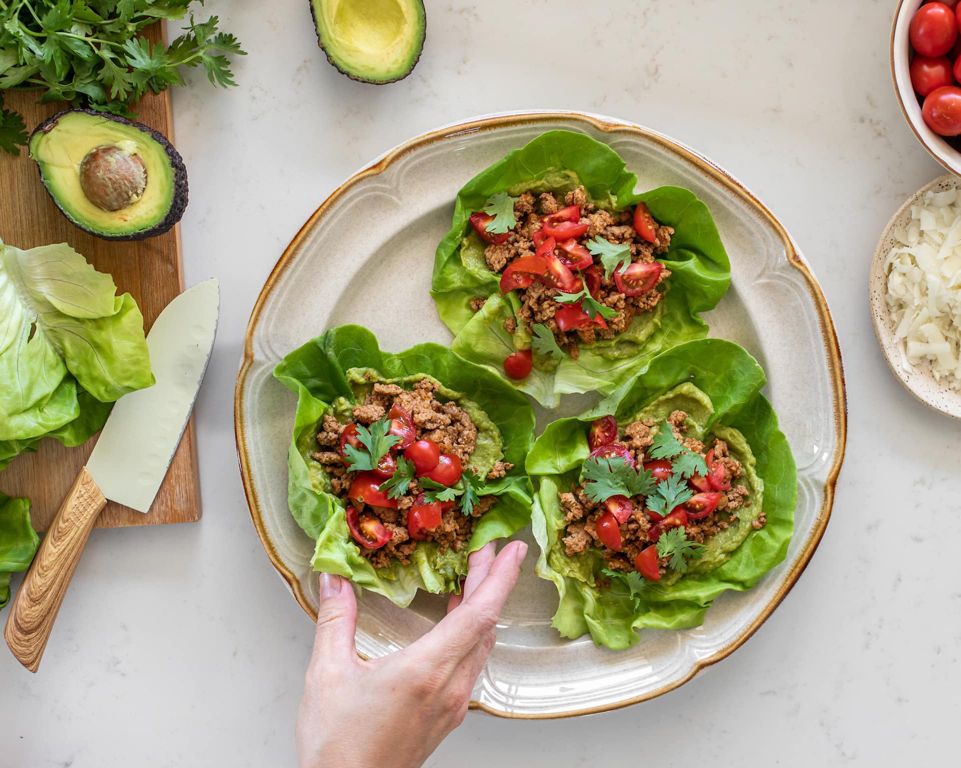 Recette De Tacos Dans Une Feuille De Salade 